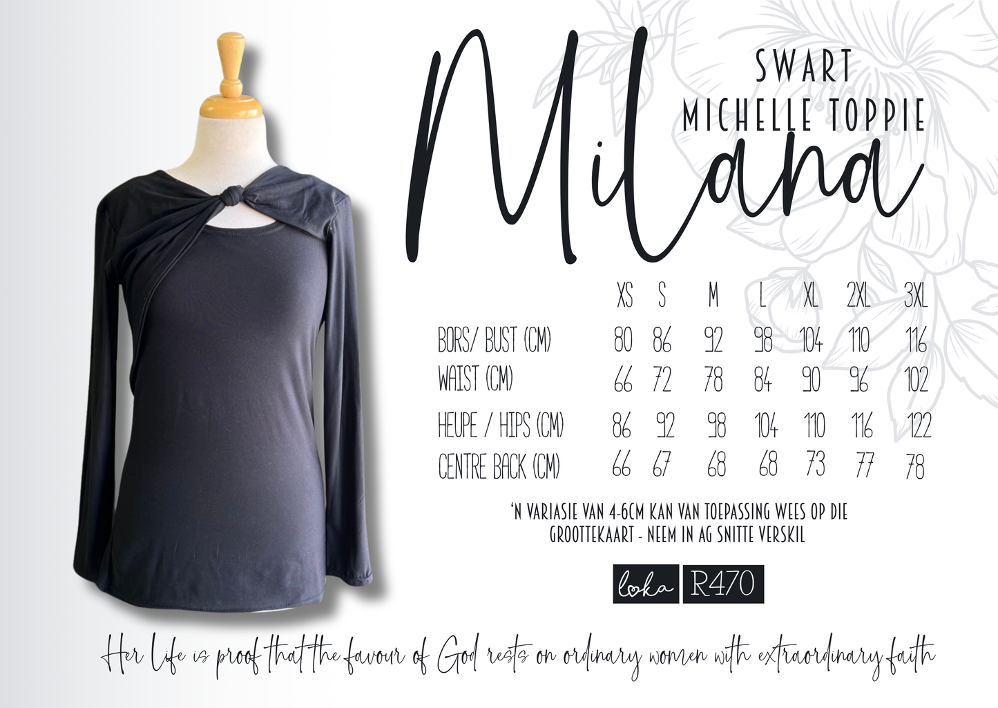 Milana Black Michelle Top