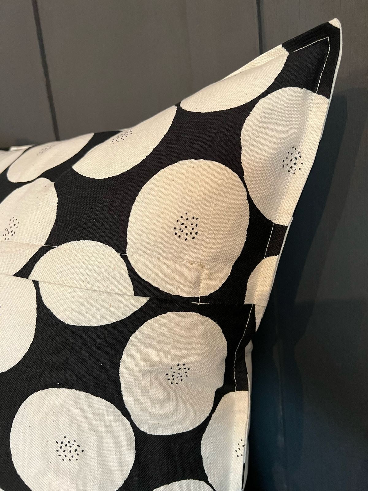 Black Poppy Scatter Cushion Cover