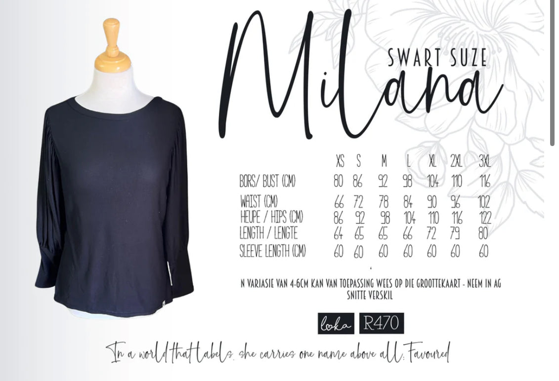 Milana Black Suze Top