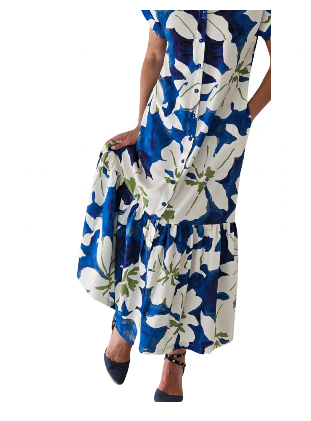 Lara Blue Silky Dress