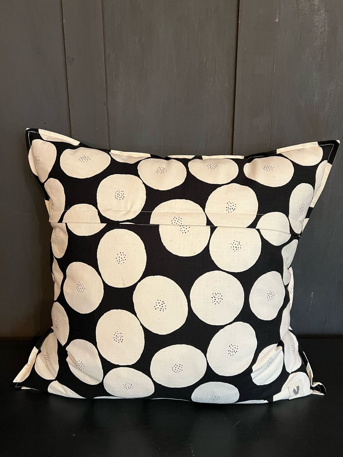Black Poppy Scatter Cushion Cover