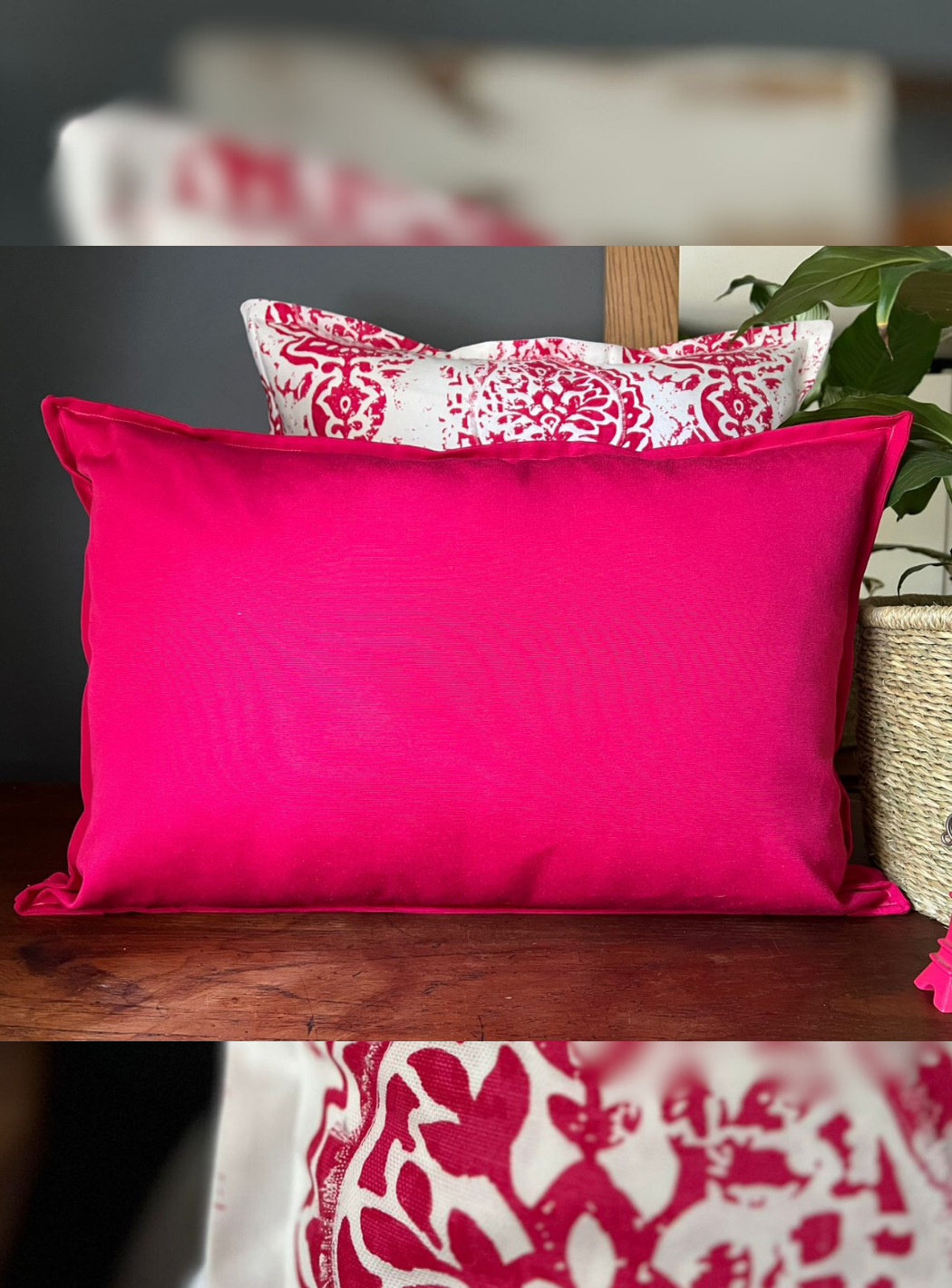 Cherise Pink Scatter Cushion Cover