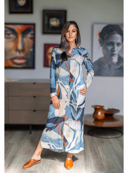 Willow Dress Sky Palm