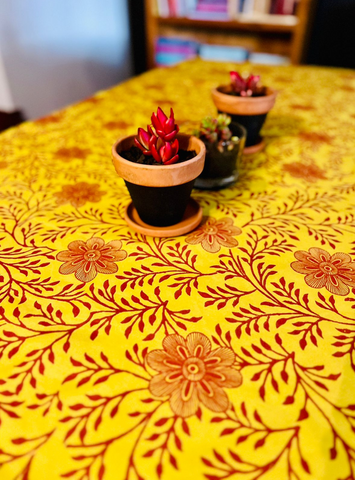 Mustard Bloom Tablecloth