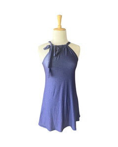 Denim Drawstring Dress Short